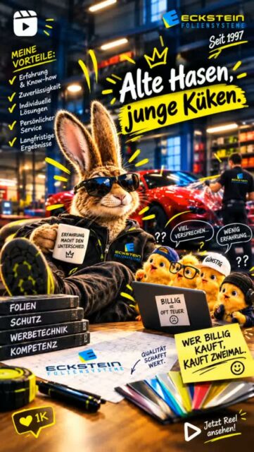 ➖Werbung ➖
▫️
Wem vertraut Ihr?
▫️
Kommt zum alten Hasen! 😂🤣😂
▫️
Lackschutzfolie mit Selbstheilung
👉 10 Jahre Garantie
👉 Selbstheilender Lackschutz, die Klarlackbeschichtung repariert sich bei Kratzern eigenständig und verhindert Steinschläge.
▫️
✅Carwrap
✅Sonnenschutzfolie
✅Lackschutzfolie
✅Beschriftungen
▫️
#paintprotectionfilm
#paintprotection
#lackschutzfolie
#lackschutzfolierung
#treuchtlingen
weissenburg
weißenburg
augsburg
donauwörth
photooftheday
münchen
freudeamfahren
freudeamarbeiten
ecksteinfoliensysteme
folienbittner
stekfolie
porscheboxtergts40
porscheboxtergts
xpelultimate
xpellackschutzfolie
ingolstadt
lackschutz
Lackschutzfolie
detailing
coating
beschichtung
flüssigglas
911porscheturbo
porschezentrumingolstadt
oldtimerhotelingolstadt
